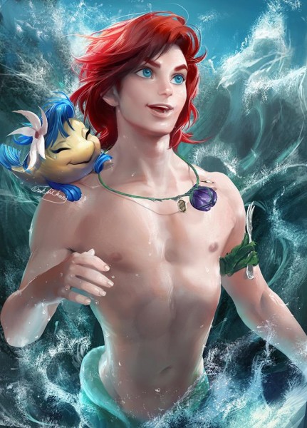 "Ariel" de Little Mermaid versión masculina
